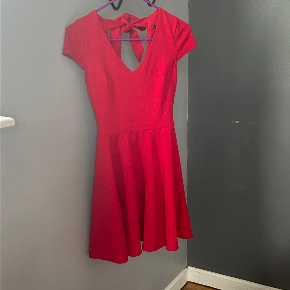 B Darlin Vibrant Red Backless Dress